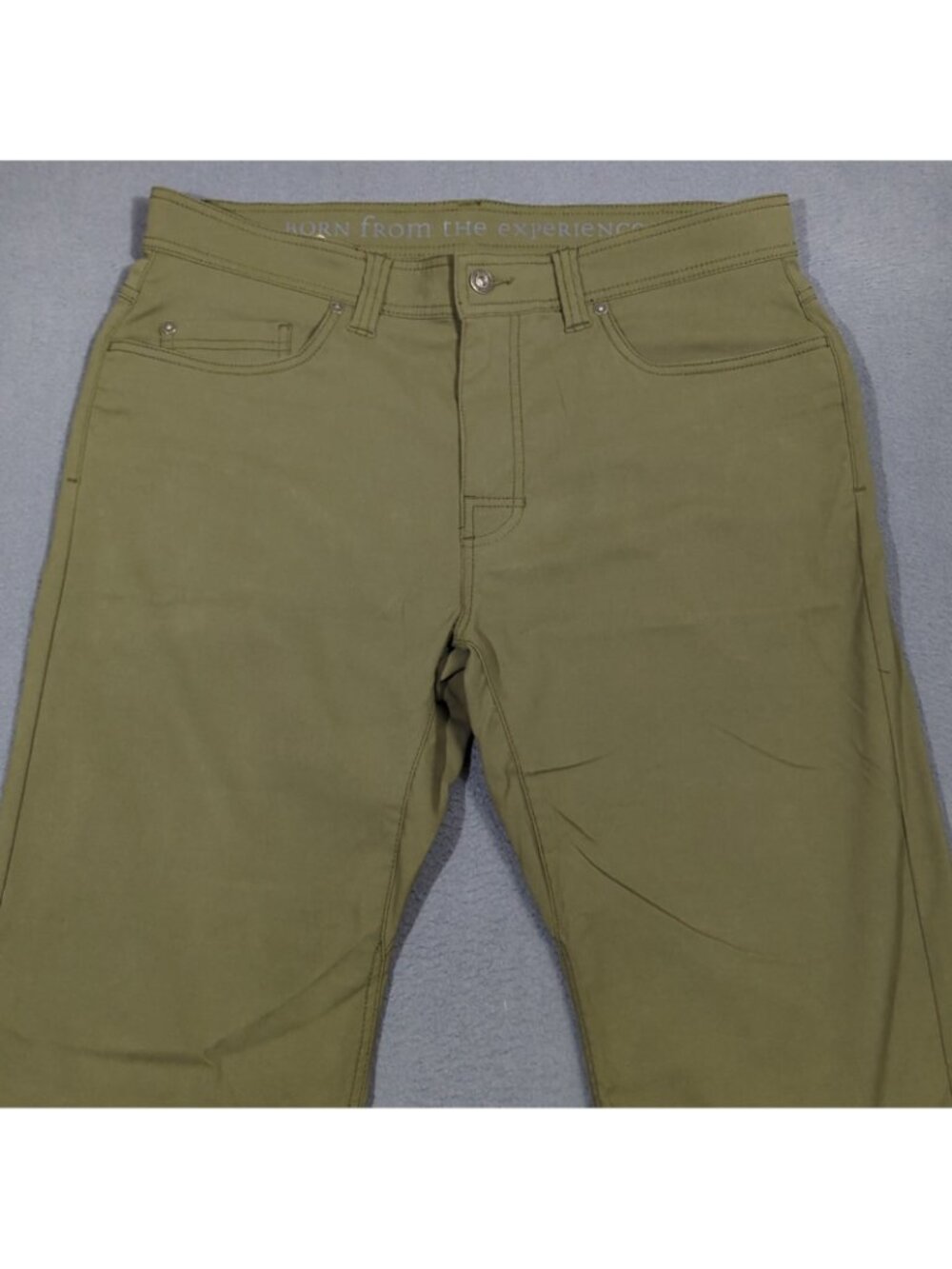 Prana Brion Pant II Men's 34x32 Green Slim Fit Nylon Outdoor Hiking Camp - Picture 4 of 12